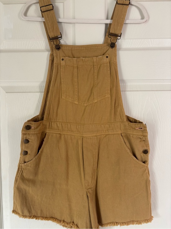 Pilcro Pants - Pilcro Tan Short Overall Romper